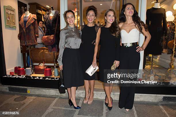 Veronica Sanchez, Patricia Perez, Paula Echevarria, Monica Estarreado attend the 'Dolores Promesas' Opening Store in Paris on October 31, 2014 in...