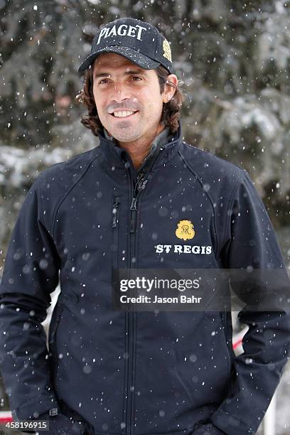 Nacho Figueras smiles during an interview at the 2013 World Snow Polo Championship on December 20, 2013 in Aspen, Colorado.
