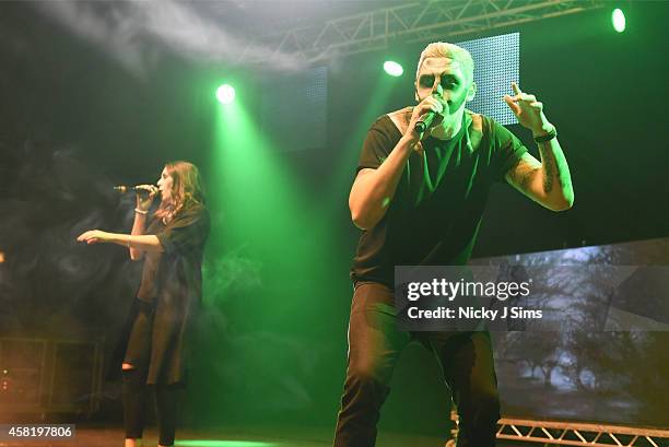 Professor Green performs at the KISS FM Haunted House Party at Eventim Apollo, Hammersmith on October 31, 2014 in London, England.