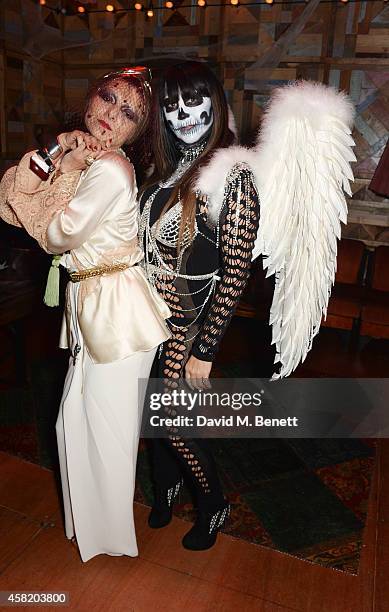 Catherine Baba and Fran Cutler attend 'Death Of A Geisha' hosted by Fran Cutler and Cafe KaiZen with Grey Goose on October 31, 2014 in London,...