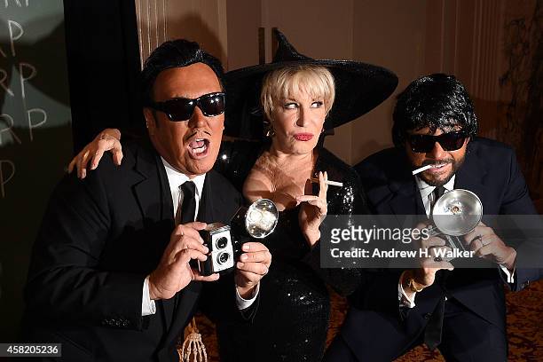 Michael Kors, Bette Midler and Lance LePere attend the 2014 Hulaween Gala benefiting New York Restoration Project at The Waldorf=Astoria on October...
