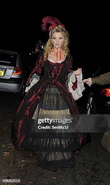 Natalie Dormer seen leaving Jonathan Ross' Halloween annual Party October 31, 2014 in London, England.