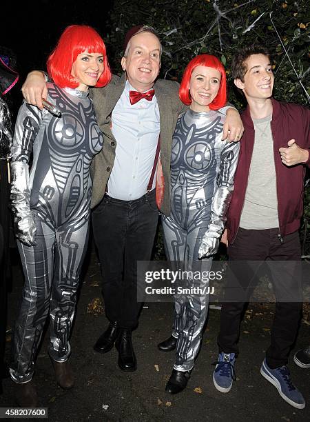 Frank Skinner seen arriving at Jonathan Ross' annual Halloween party October 31, 2014 in London, England.