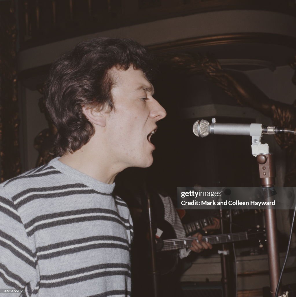 Lead singer Allan Clarke from The Hollies performs live on stage ...