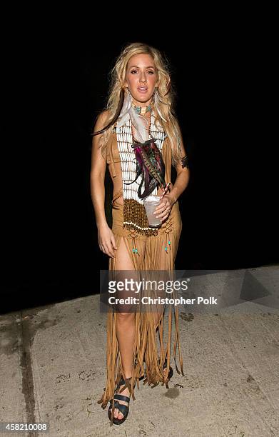 Ellie Goulding celebrates Halloween at the Bacardi Triangle event on October 31, 2014 in Fajardo, Puerto Rico. The event saw 1,862 music fans take on...