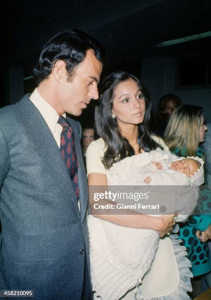 Baptism of Julio, the second son of Julio Iglesias and Isabel Preysler Madrid, Castilla La Mancha, Spain. .