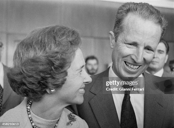 Portrait of the Belgian Royals Baudouin and Fabiola, 29th September 1978, Madrid, Spain. .