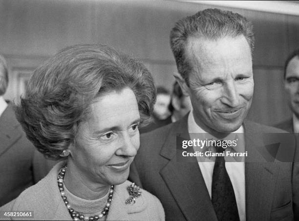 Portrait of the Belgian Royals Baudouin and Fabiola, 29th September 1978, Madrid, Spain. .