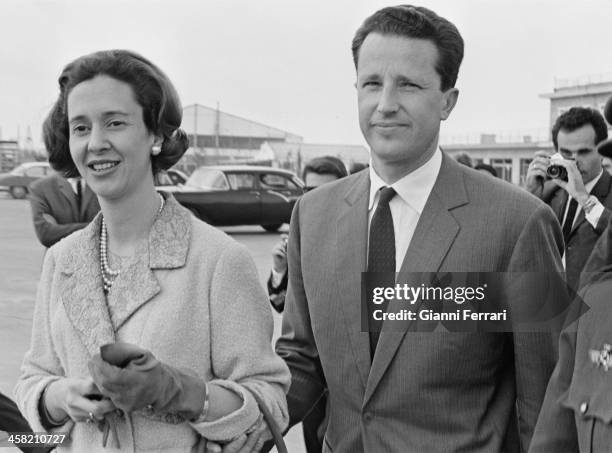 The Belgians Royals Baudouin and Fabiola during a visit in Sevilla Seville, Andalusia, Spain. .