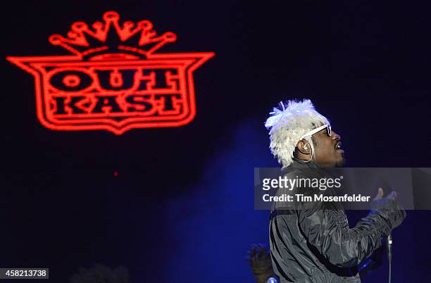 Andre 3000 of Outkast performs during the 2014 Voodoo Music + Arts Experience at New Orleans City Park on October 31, 2014 in New Orleans, Louisiana.