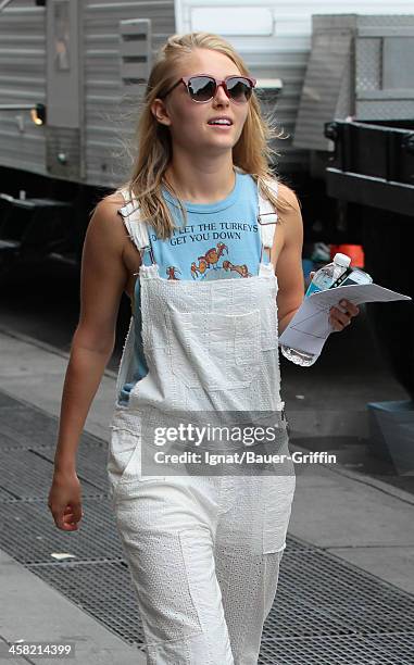 AnnaSophia Robb is seen filming "The Carrie Diaries" on July 24, 2013 in New York City.