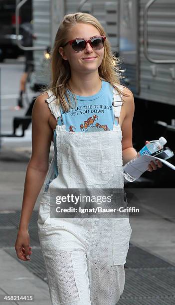 AnnaSophia Robb is seen filming "The Carrie Diaries" on July 24, 2013 in New York City.