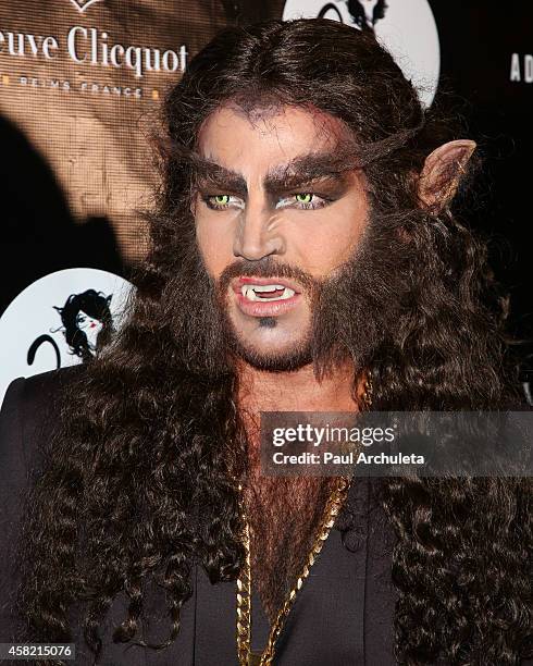 Singer Adam Lambert attends his 2nd annual Halloween bash at Bootsy Bellows on October 31, 2014 in West Hollywood, California.