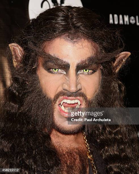 Singer Adam Lambert attends his 2nd annual Halloween bash at Bootsy Bellows on October 31, 2014 in West Hollywood, California.