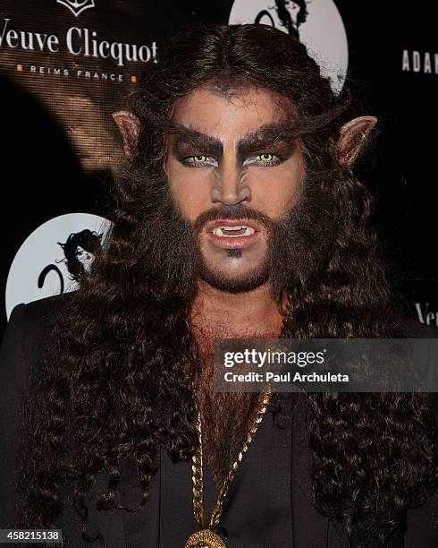 Singer Adam Lambert attends his 2nd annual Halloween bash at Bootsy Bellows on October 31, 2014 in West Hollywood, California.