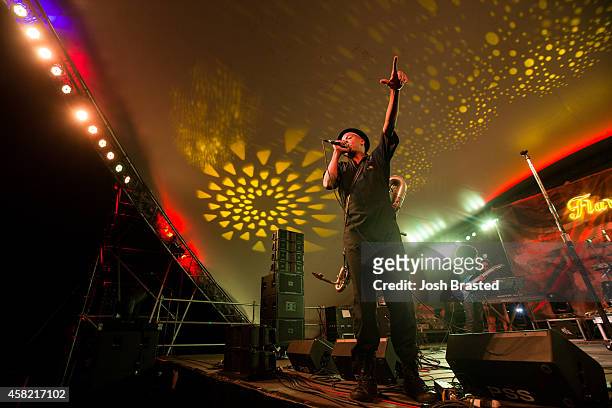 Angelo Mooore of Fishbone performs during the 2014 Voodoo Music + Arts Experience at New Orleans City Park on October 31, 2014 in New Orleans,...