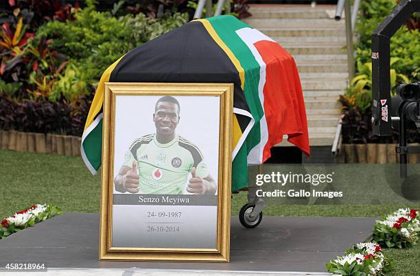 General views during the funeral service of the late Senzo Meyiwa at Moses Mabhida Stadium on November 01, 2014 in Durban, South Africa. Senzo Meyiwa...