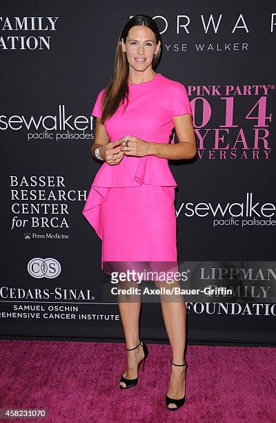Actress Jennifer Garner arrives at the 10th Annual Pink Party held at Santa Monica Airport on October 18, 2014 in Santa Monica, California.