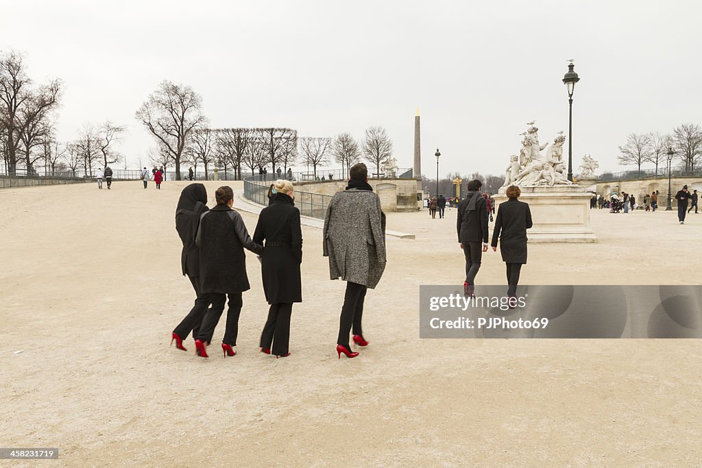 Paris Fashion Week 2013 - Group of models