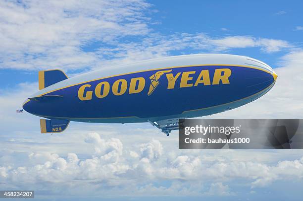 goodyear blimp - goodyear blimp stock pictures, royalty-free photos & images