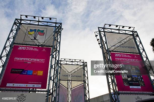 fair marmomacc 2013 - fiera stock pictures, royalty-free photos & images