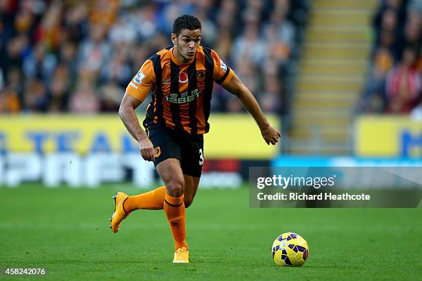 Hatem Ben Arfa of Hull in action during the Barclays Premier League match between Hull City and Southampton at the KC Stadium on November 1, 2014 in...