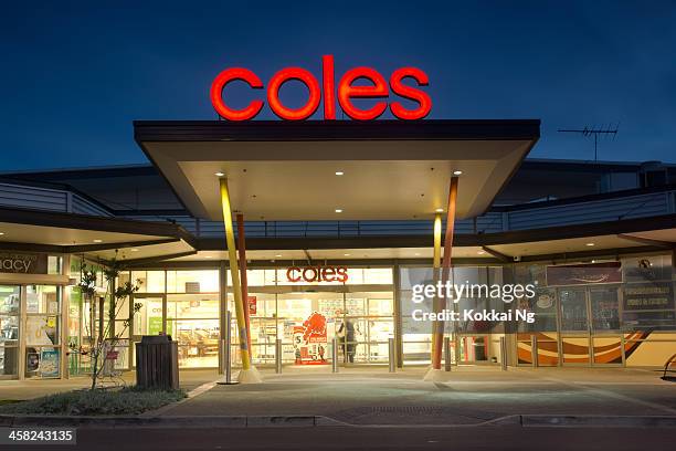 coles supermarket - coles supermarket stockfoto's en -beelden