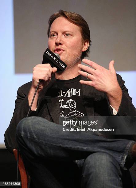 Director Don Hall speaks onstage during Deadline's The Contenders at DGA Theater on November 1, 2014 in Los Angeles, California.