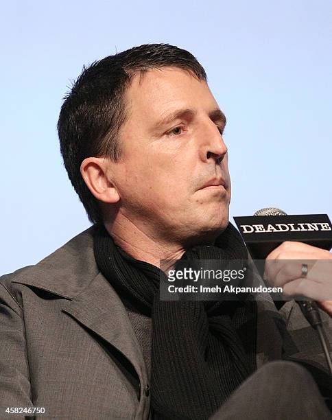Composer Atticus Ross speaks onstage during Deadline's The Contenders at DGA Theater on November 1, 2014 in Los Angeles, California.