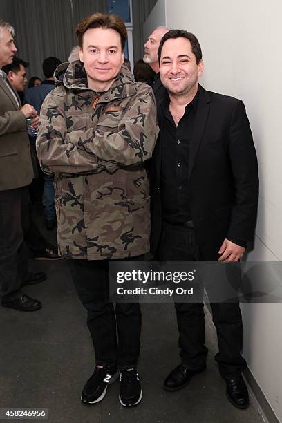 Mike Myers and Scott Feinberg attend the 17th Annual Savannah Film Festival on November 1, 2014 in Savannah, Georgia.