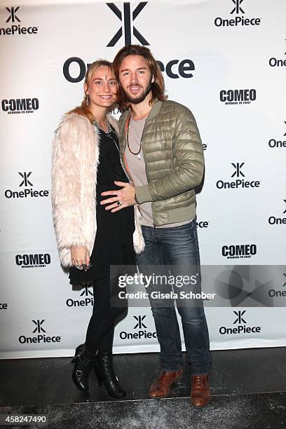 Gil Ofarim and his pregnant girlfriend designer Verena Brock attend the 'Comfort Brings Confidence' - OnePiece Launch Party at P1 on November 1, 2014...