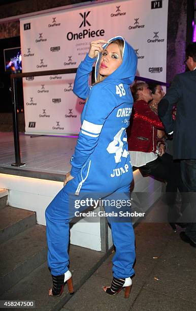 Davorka Tovilo wearing a OnePiece jumpsuit during the 'Comfort Brings Confidence' - OnePiece Launch Party at P1 on November 1, 2014 in Munich,...