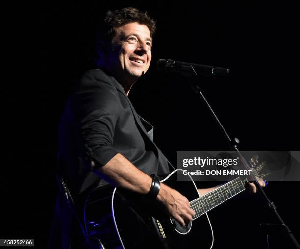 French singer Patrick Bruel performs at the Beacon Theatre on November 1 , 2014 in New York. Bruel has long been a face of French popular culture and...