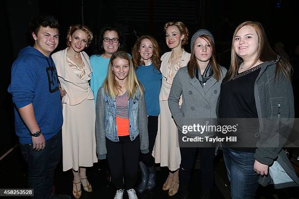 Personality Rosie O'Donnell, wife Michelle Rounds, and family visit the revival of "Side Show" on Broadway at the St James Theater on November 1,...