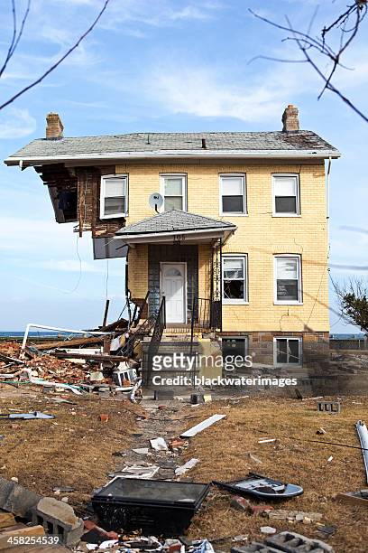 destroyed home in union beach, nj - house homeland security committee stock pictures, royalty-free photos & images