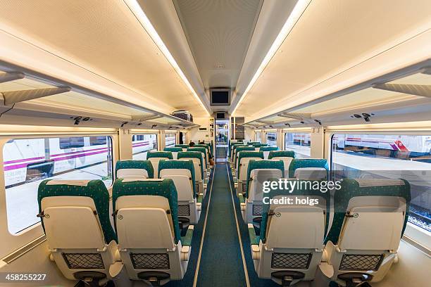 ave high speed train interior, alicante - alta velocidad espanola stock pictures, royalty-free photos & images