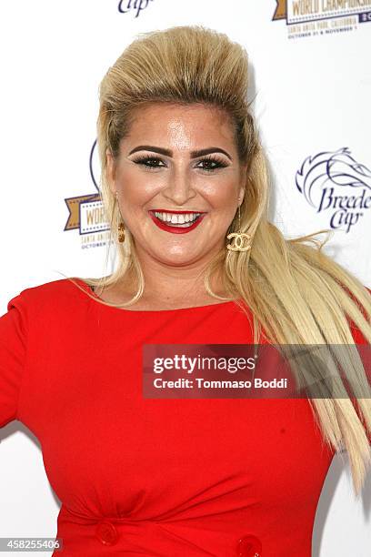 Personality Josie Goldberg attends the 2014 Breeders' Cup World Championships held at the Santa Anita Park on November 1, 2014 in Arcadia, California.