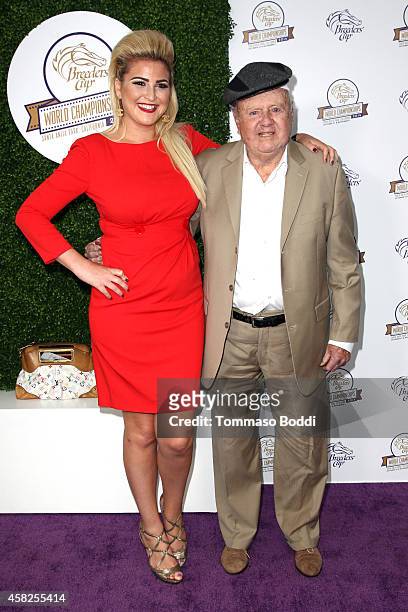 Actor Dick Van Patten and TV personality Josie Goldberg attend the 2014 Breeders' Cup World Championships held at the Santa Anita Park on November 1,...