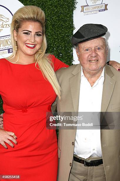 Actor Dick Van Patten and TV personality Josie Goldberg attend the 2014 Breeders' Cup World Championships held at the Santa Anita Park on November 1,...