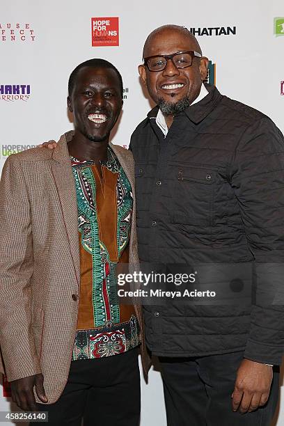 Hope North Founder Okellp Sam and actor Forest Whitaker attend 2014 Hope North Benefit Gala at City Winery on November 1, 2014 in New York City.