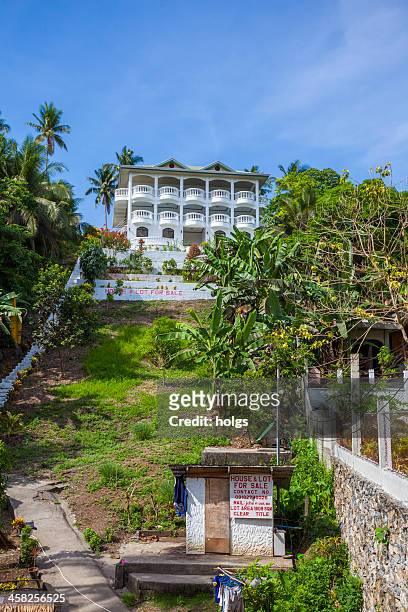 mansion and servants quarters, philippines - gallera stock pictures, royalty-free photos & images
