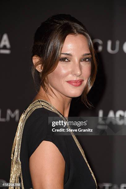 Actress Angela Bellotte attends the 2014 LACMA Art + Film Gala honoring Barbara Kruger and Quentin Tarantino presented by Gucci at LACMA on November...