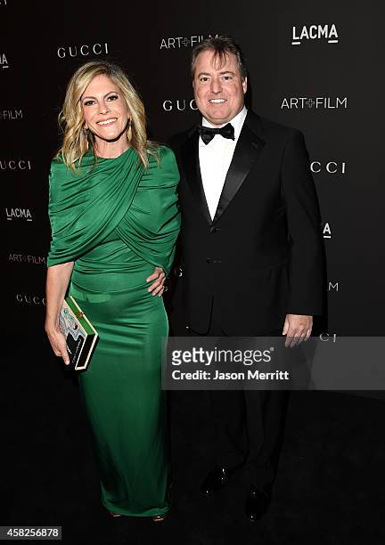Allison Berg and Larry Berg attend the 2014 LACMA Art + Film Gala honoring Barbara Kruger and Quentin Tarantino presented by Gucci at LACMA on...