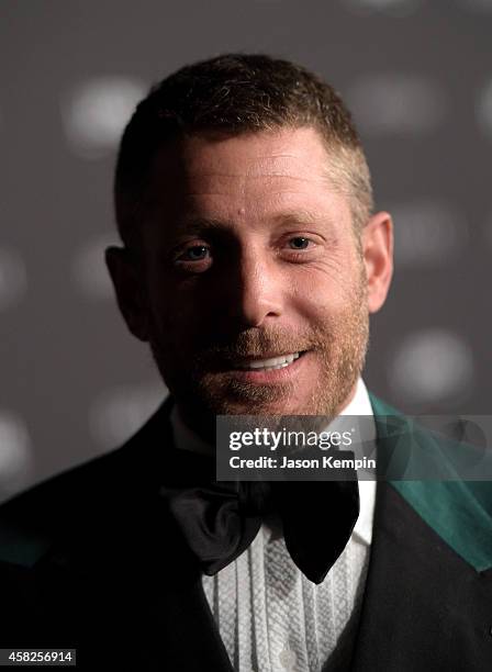 Businessman Lapo Elkann, wearing Gucci, attends the 2014 LACMA Art + Film Gala honoring Barbara Kruger and Quentin Tarantino presented by Gucci at...