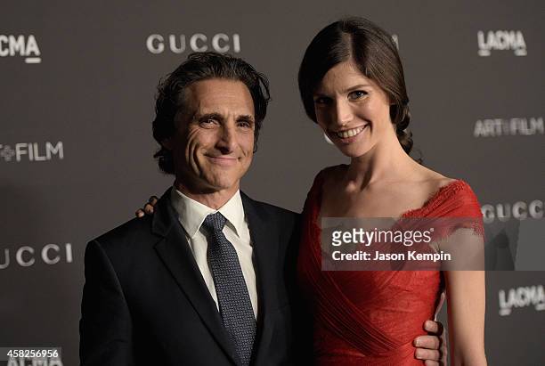 Producer Lawrence Bender and Michelle Box attend the 2014 LACMA Art + Film Gala honoring Barbara Kruger and Quentin Tarantino presented by Gucci at...