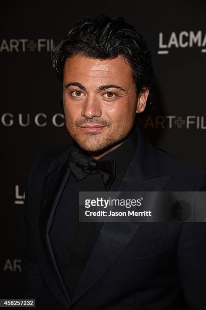 Singer Vittorio Grigolo attends the 2014 LACMA Art + Film Gala honoring Barbara Kruger and Quentin Tarantino presented by Gucci at LACMA on November...