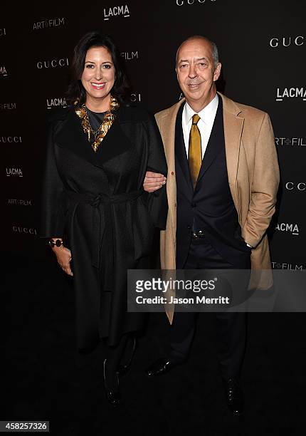 Lauren Taschen and Benedikt Taschen attend the 2014 LACMA Art + Film Gala honoring Barbara Kruger and Quentin Tarantino presented by Gucci at LACMA...