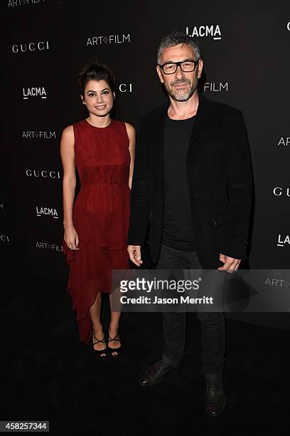 Jarrett Gregory and artist Pierre Huyghe attend the 2014 LACMA Art + Film Gala honoring Barbara Kruger and Quentin Tarantino presented by Gucci at...