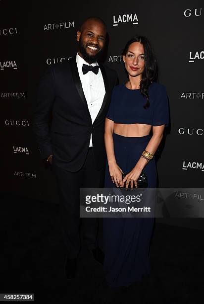 Andrew Coles and Pippa Bianco attend the 2014 LACMA Art + Film Gala honoring Barbara Kruger and Quentin Tarantino presented by Gucci at LACMA on...