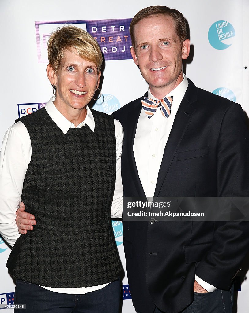 Actor Marc Evan Jackson and Beth Hagenlocker attend The Detroit Party